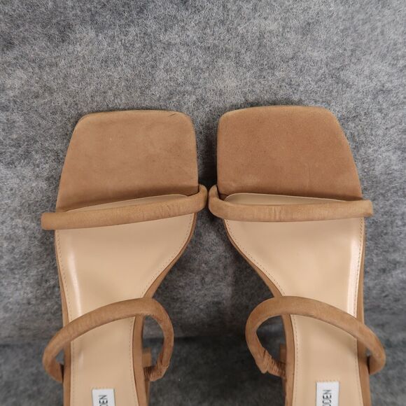 Steve Madden Shoes Womens 10 Sandal Mule Pumps Double Strap Leather Brown Lilah - Picture 8 of 12